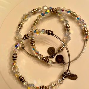 Vintage Alex & Ani Swarovski bangles